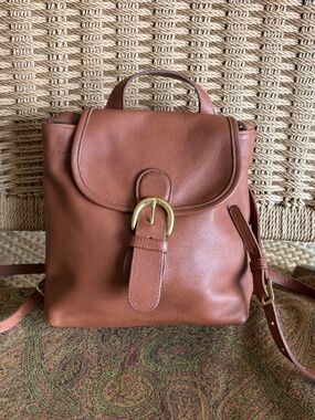 Coach Camel Leather Mini Backpack C5C 4152 Like New